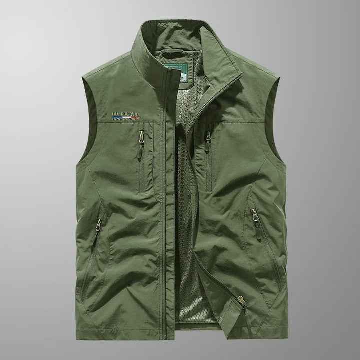 Bodywarmer Heren Rits Opstaande Kraag Outdoor Vest