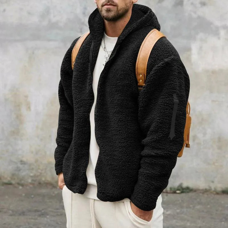 Herenjas - teddy - fleece - Casual Chic - Zacht Materiaal - Perfect voor Lente-Zomer Overgang