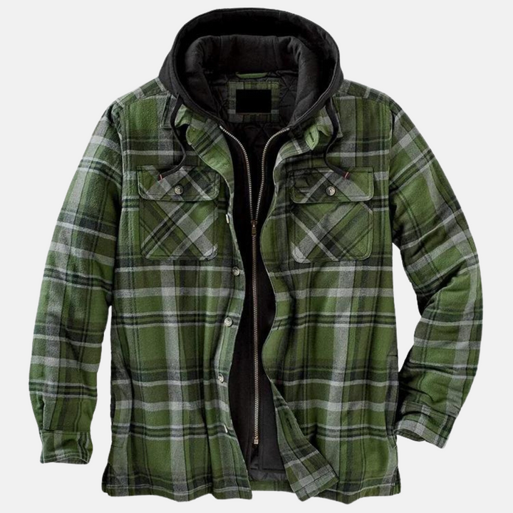 Rhett | Robuuste Geruite Hoodie Jas