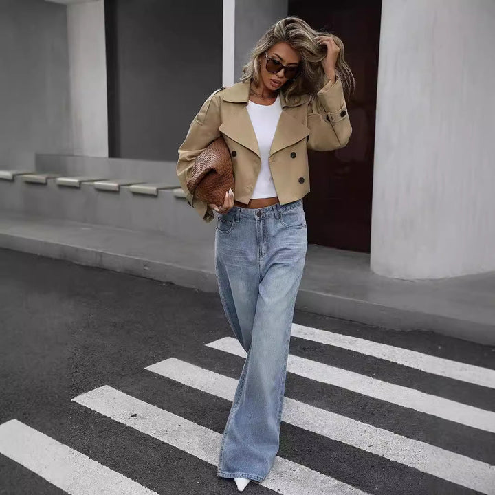 Eline - Elegante korte trenchcoat