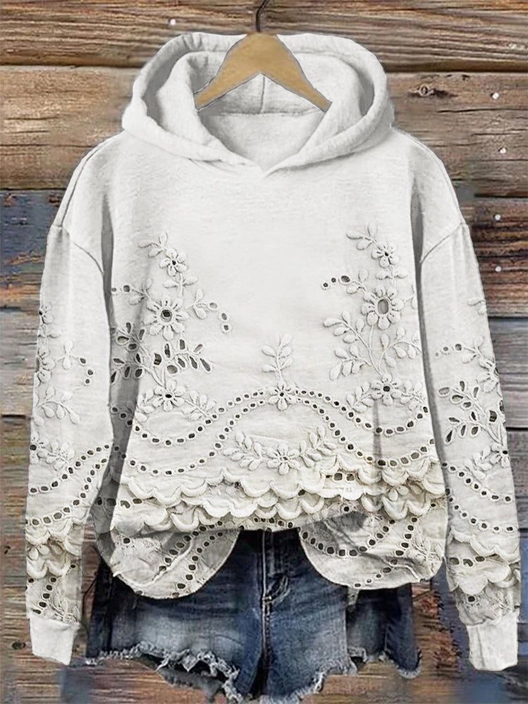 Ravella - Vintage Bedrukte Hoodie