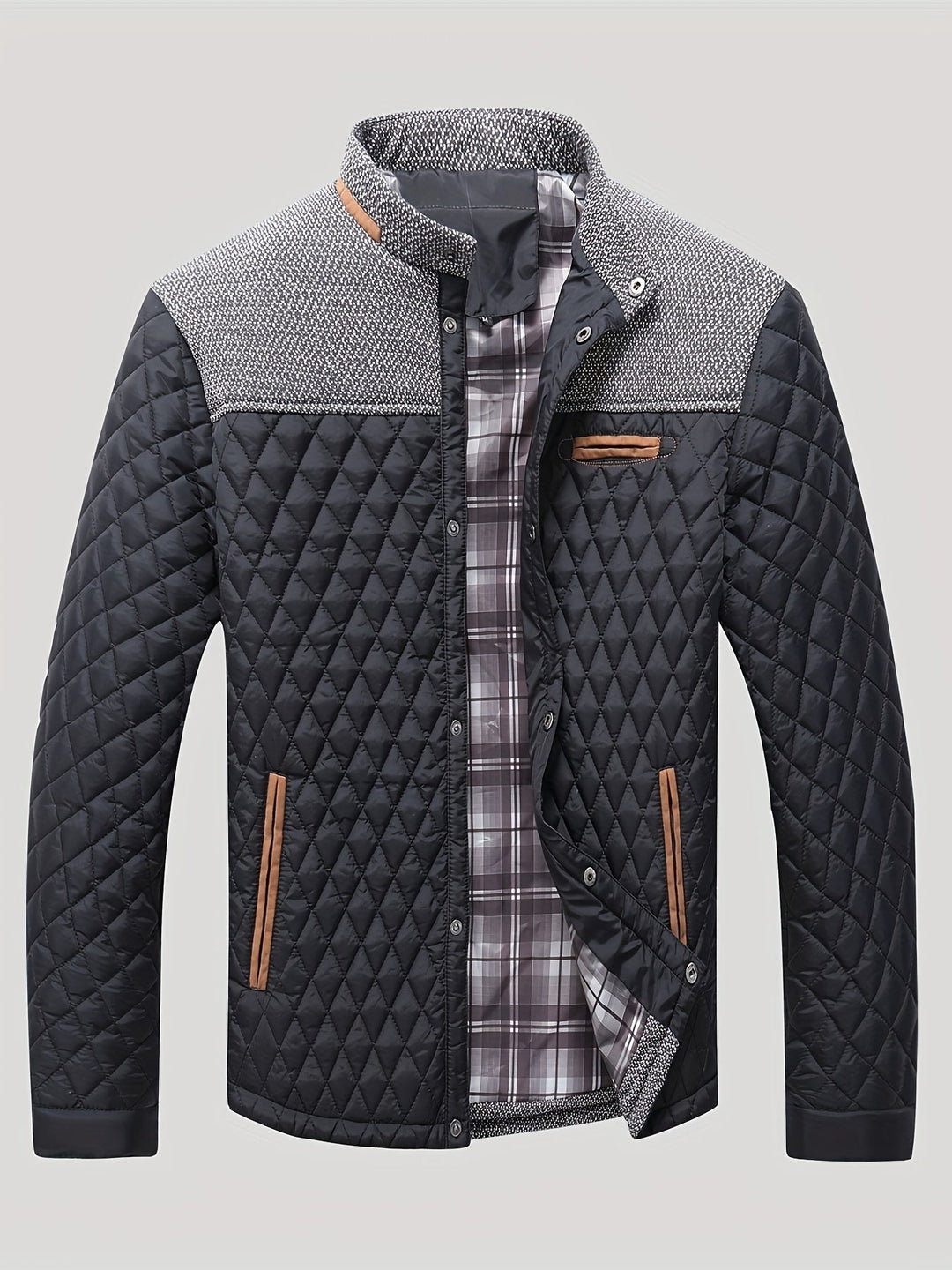 Alden | Gequilt Jack met Staande Kraag