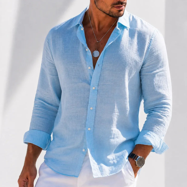Sirocco Linnen Langemouwen Shirt