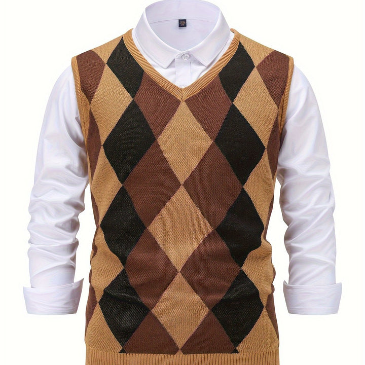 Chandler | Klassieke Argyle Sweater Vest