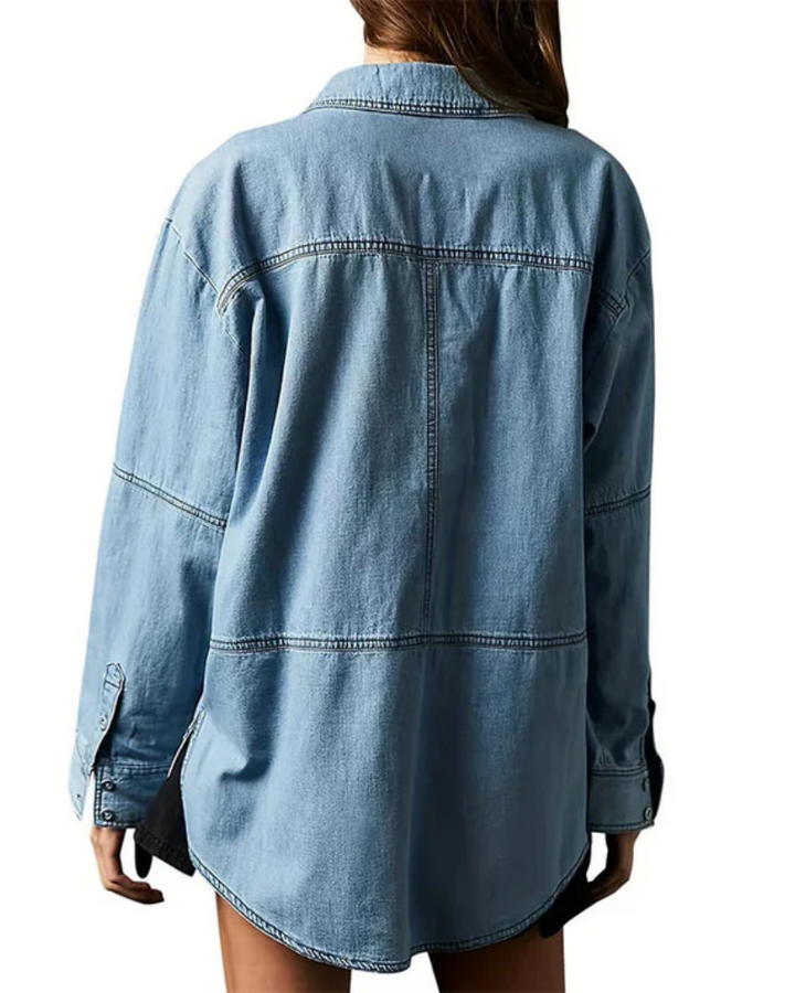 Micah - Oversized Denim Pullover