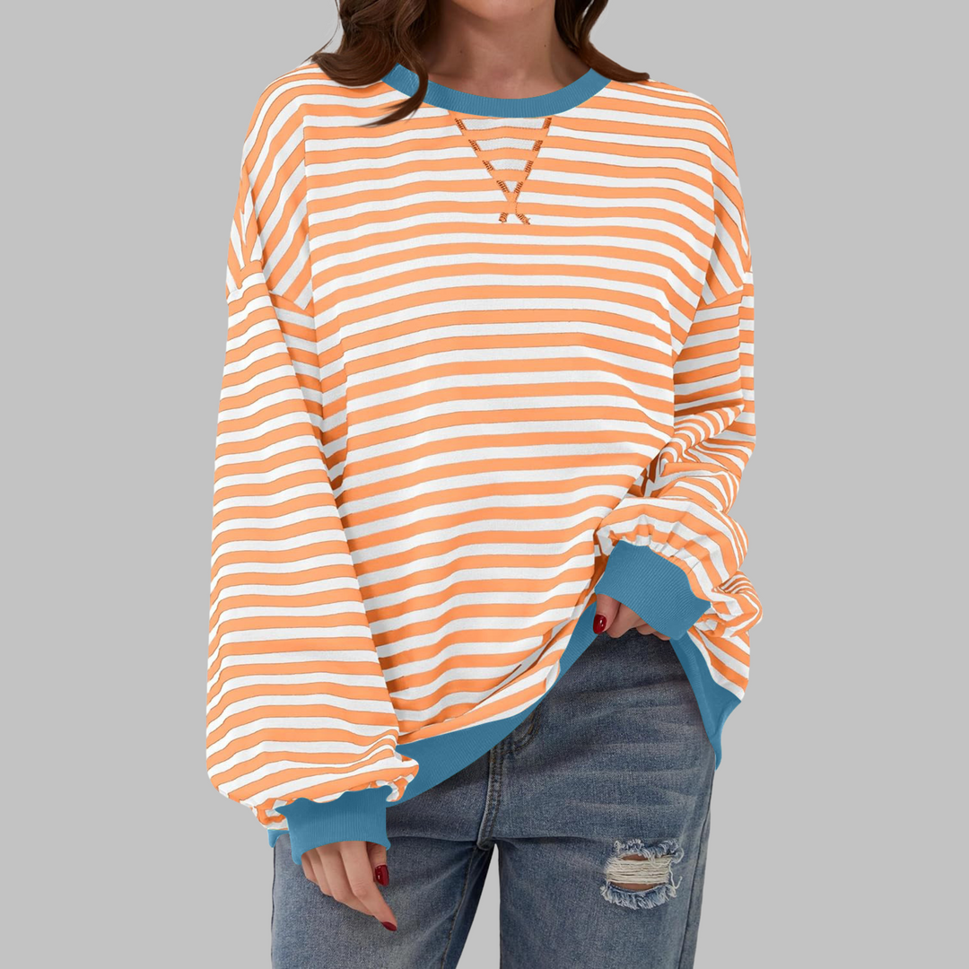 LUKA - Gestreept lange mouwen-Casual-Sweatshirt met Ronde Hals