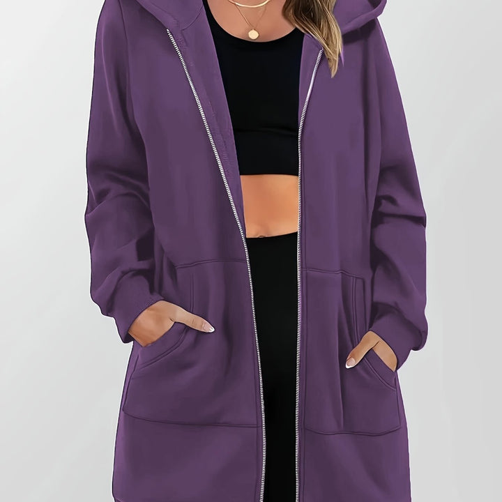 Heather | Lange Hoodie Zip Jast