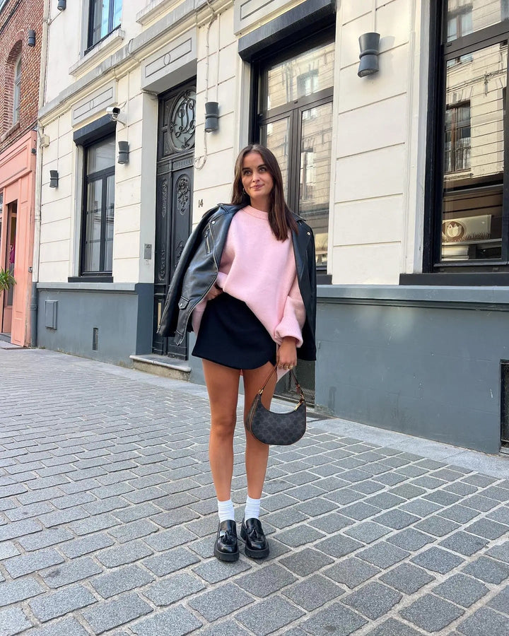 Caylin | Damespullover met ronde hals en lange mouwen