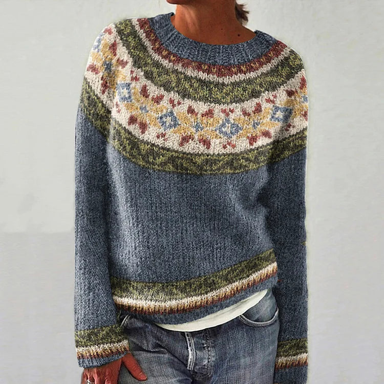 ORIANNA | RETRO-PULLOVER MET KLEURENBLOKKEN