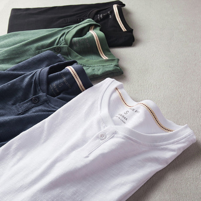 Hiro Katoenen Lange Mouwen Shirt