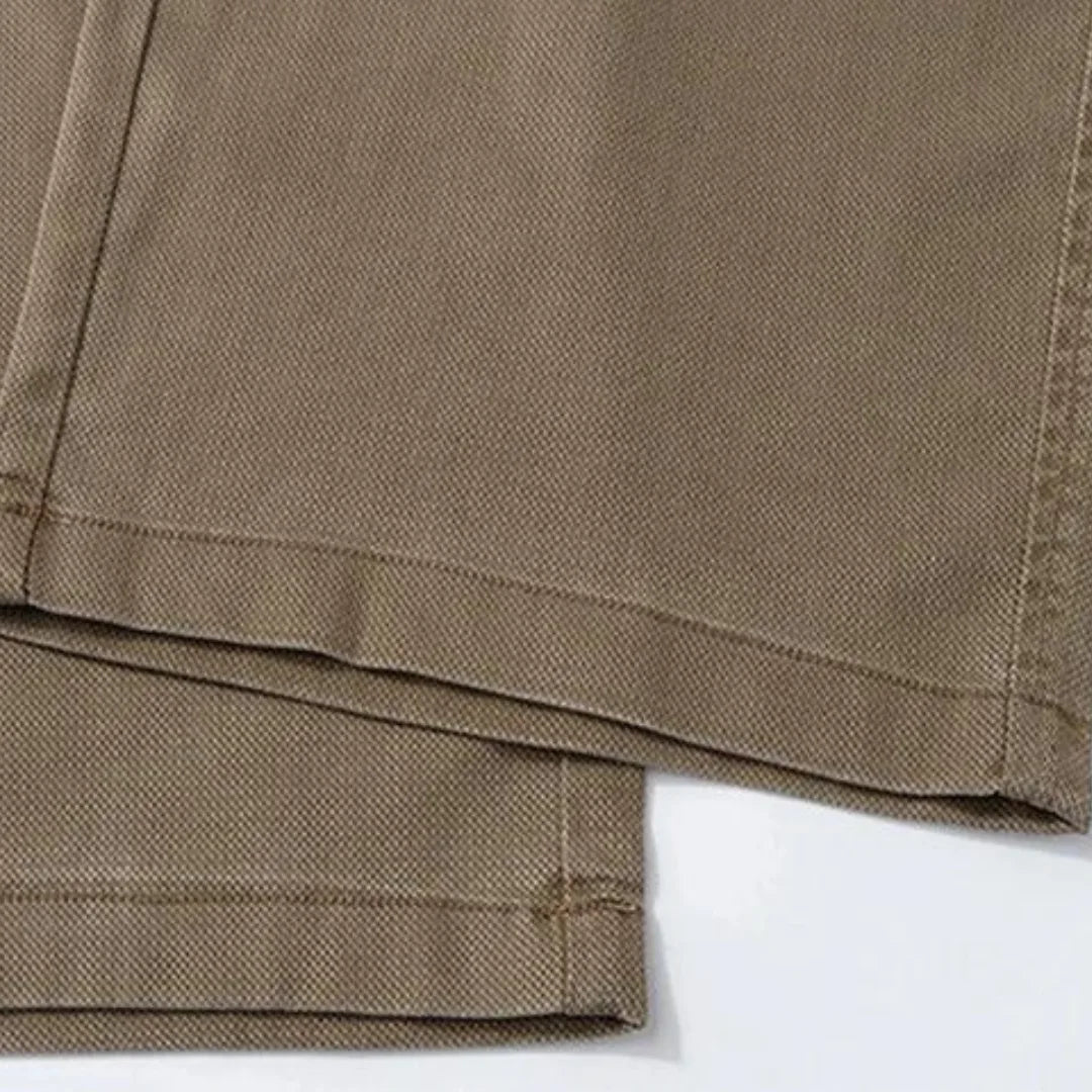 Herenbroek met rechte pasvorm en elastische taille