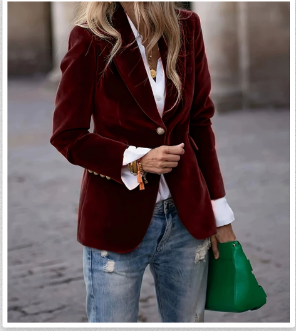 Savannah – Elegante Fluwelen Blazer