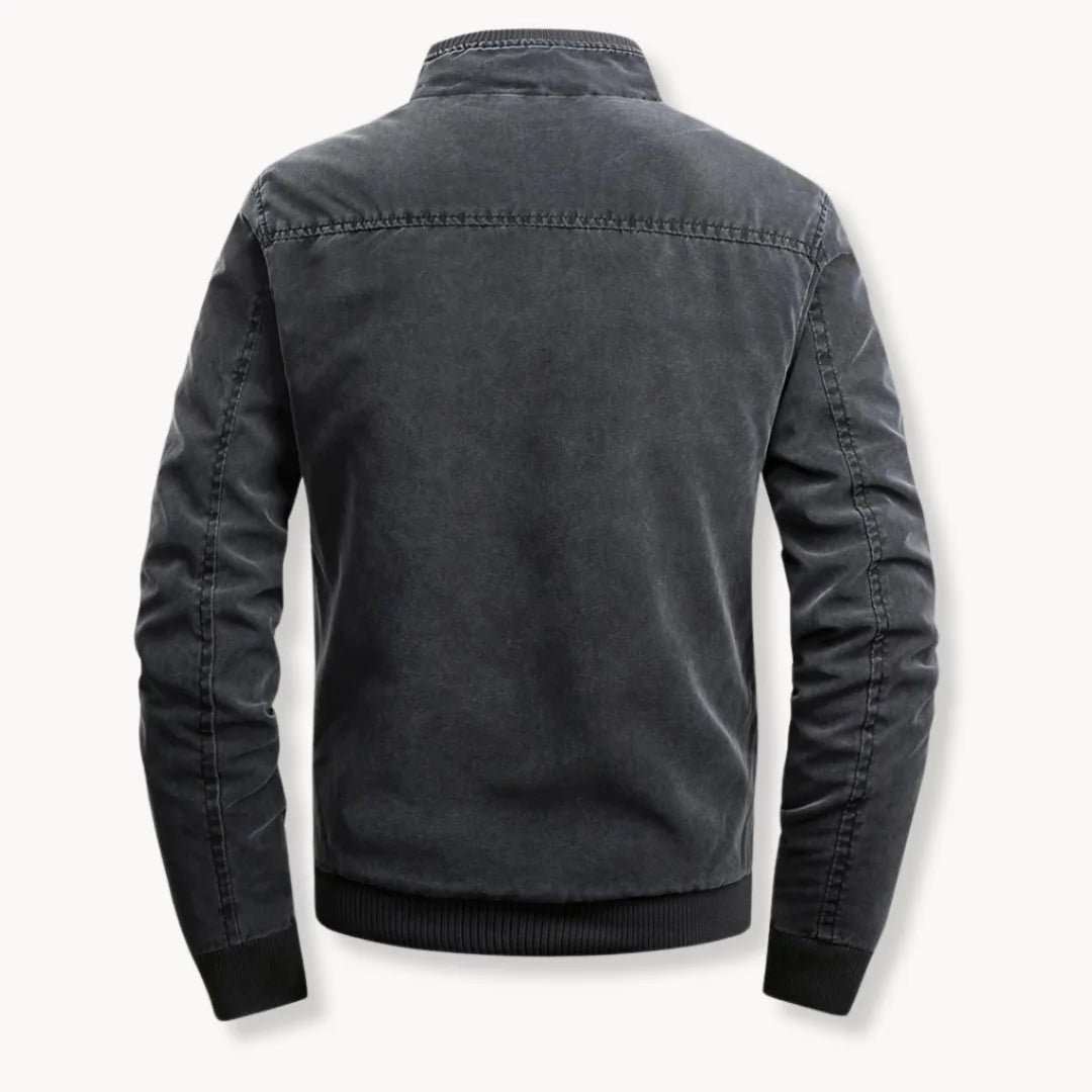 Hugo | Casual jas met opstaande kraag en ritsluiting