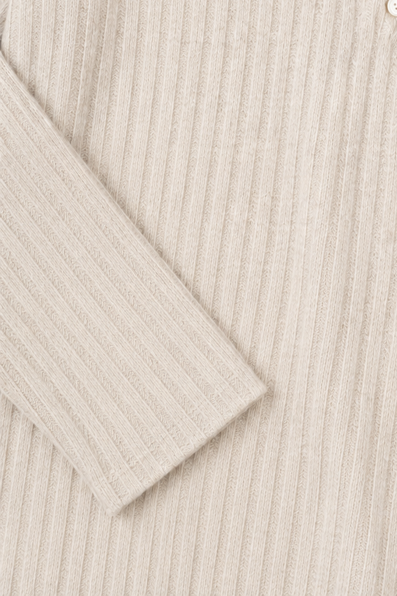 Marlowe & Rib – Geribbelde V-hals Trui met Knopen