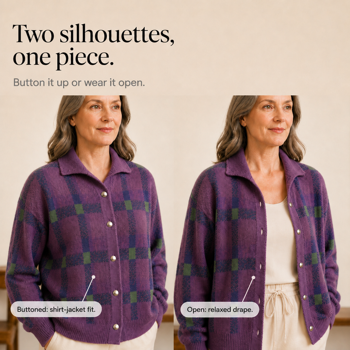 Collarhold – Oversized Cardigan Met Een Kraag Die Zijn Vorm Houdt