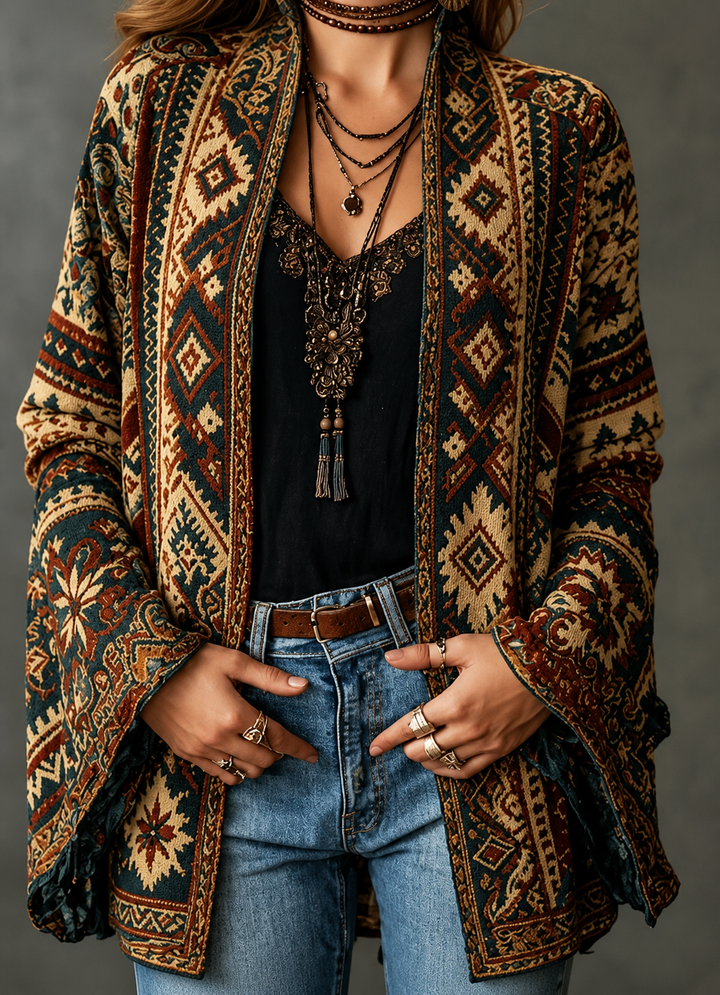 FLANEL BOHO-JAS VOOR VROUWEN
