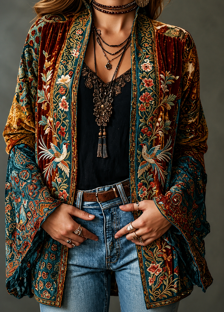 FLANEL BOHO-JAS VOOR VROUWEN