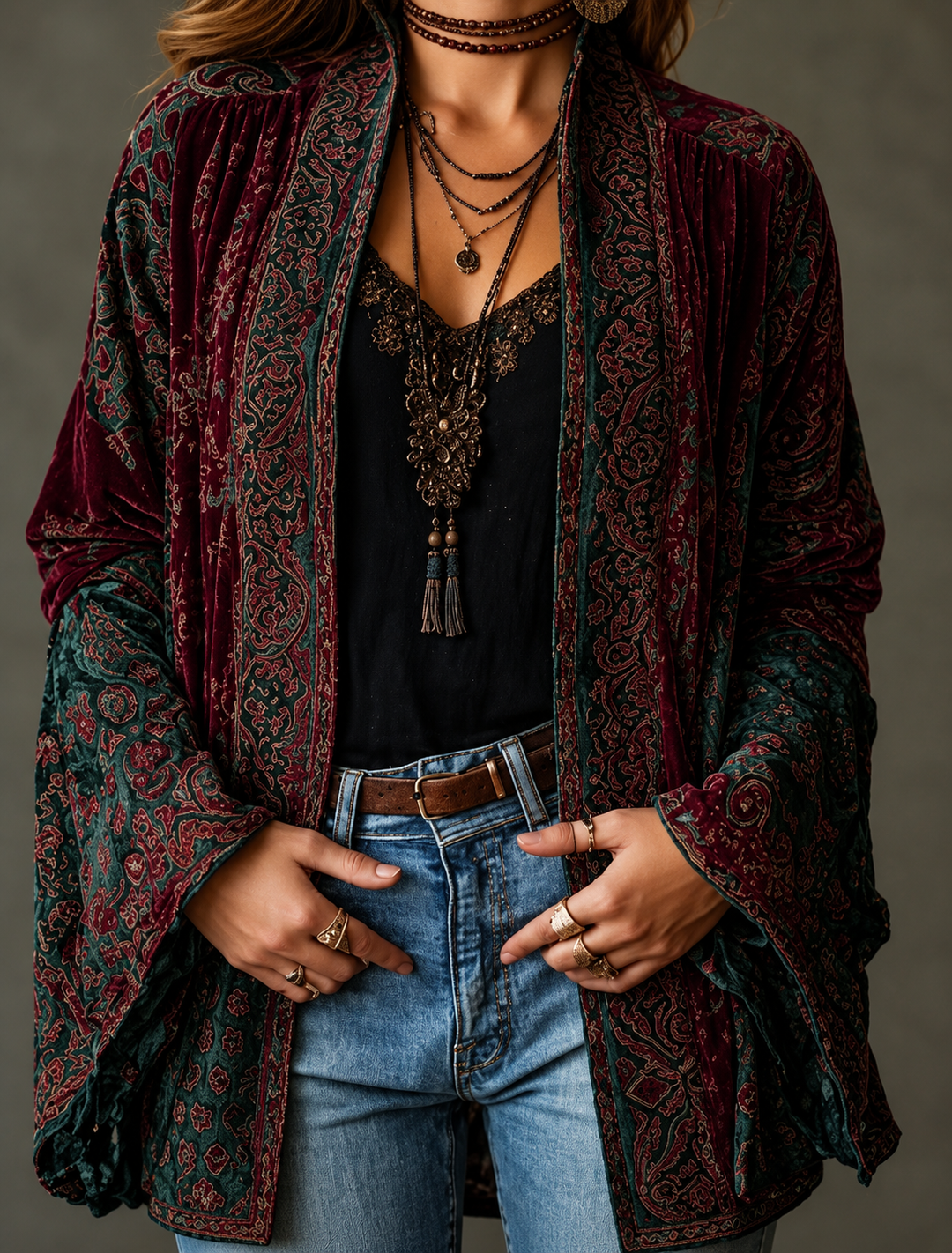 FLANEL BOHO-JAS VOOR VROUWEN