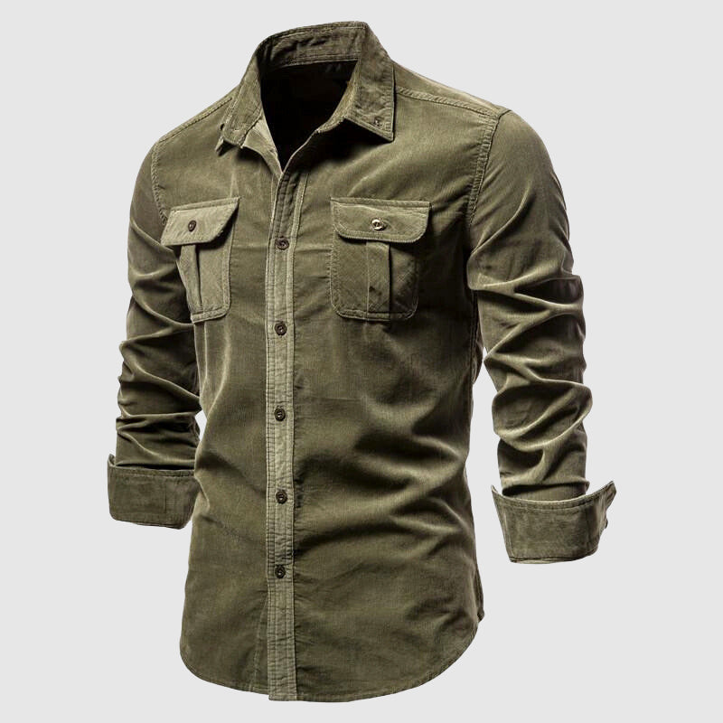 Denim Polo Heren | Cargo Stijl & Dubbele Borstzakken