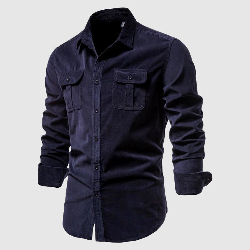 Denim Polo Heren | Cargo Stijl & Dubbele Borstzakken