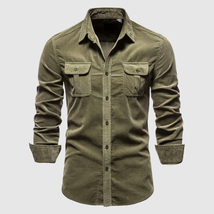 Denim Polo Heren | Cargo Stijl & Dubbele Borstzakken