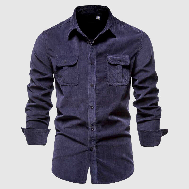 Denim Polo Heren | Cargo Stijl & Dubbele Borstzakken