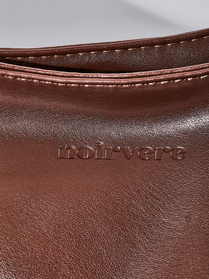 Minimalistisch vegan leer hobo schoudertas