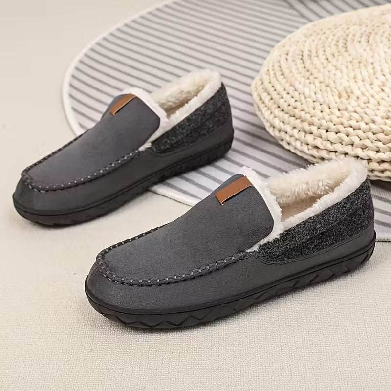 Dikke slippers met zachte zool en voering