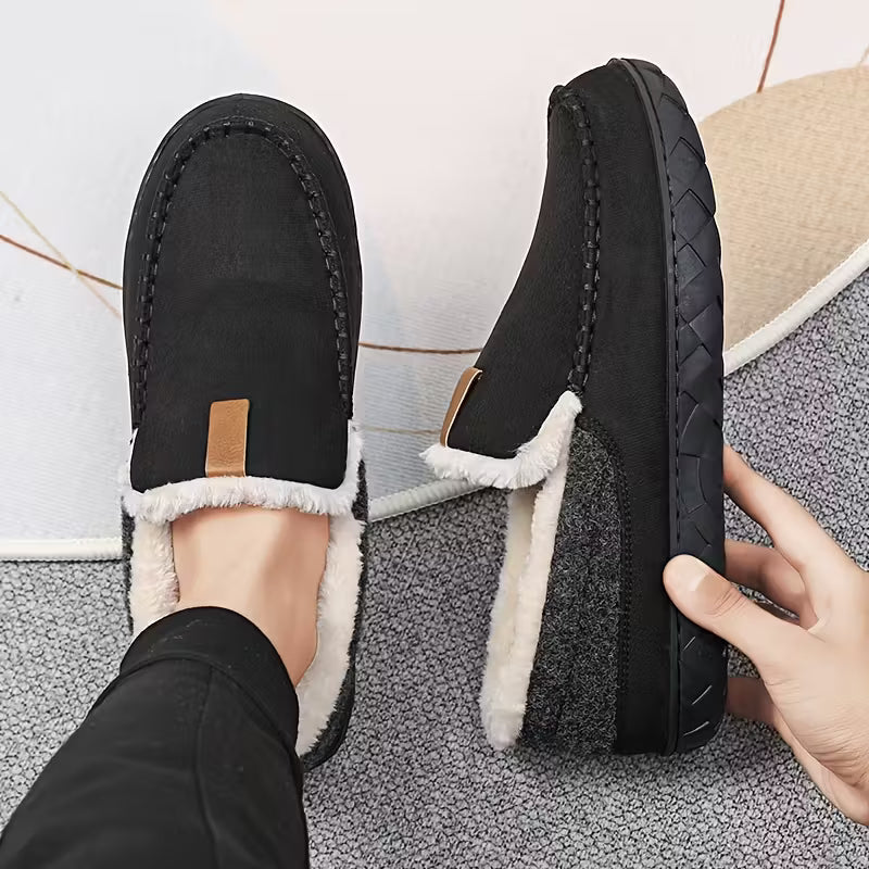 Dikke slippers met zachte zool en voering
