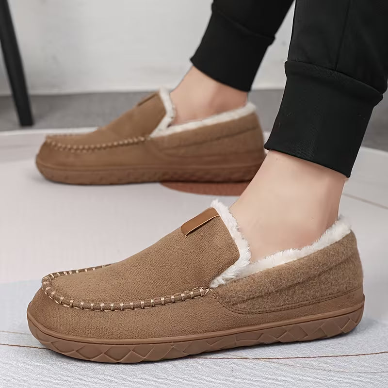 Dikke slippers met zachte zool en voering