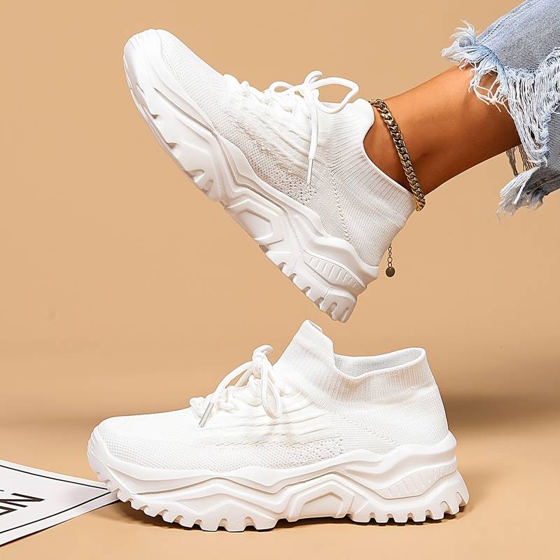Eva - Stoere Orthopedische Sneakers Dames met Dikke Zool en Ademende Constructie