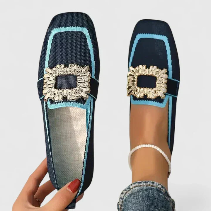 Fenna - Stijlvolle Comfort Loafers Dames met Sierlijke Gesp en Flexibele Zool