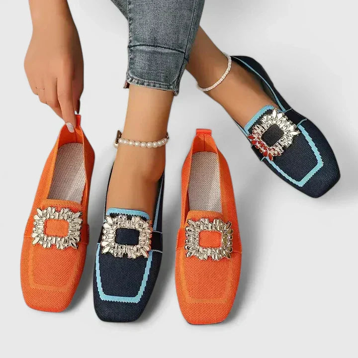 Fenna - Stijlvolle Comfort Loafers Dames met Sierlijke Gesp en Flexibele Zool