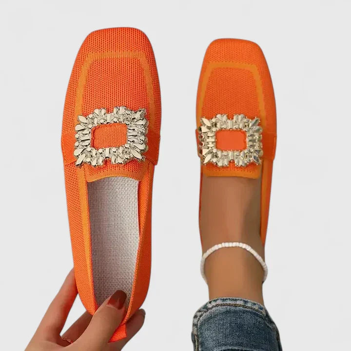 Fenna - Stijlvolle Comfort Loafers Dames met Sierlijke Gesp en Flexibele Zool