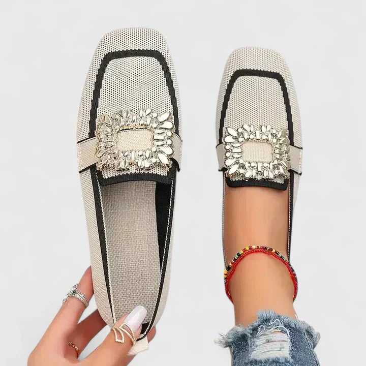Fenna - Stijlvolle Comfort Loafers Dames met Sierlijke Gesp en Flexibele Zool