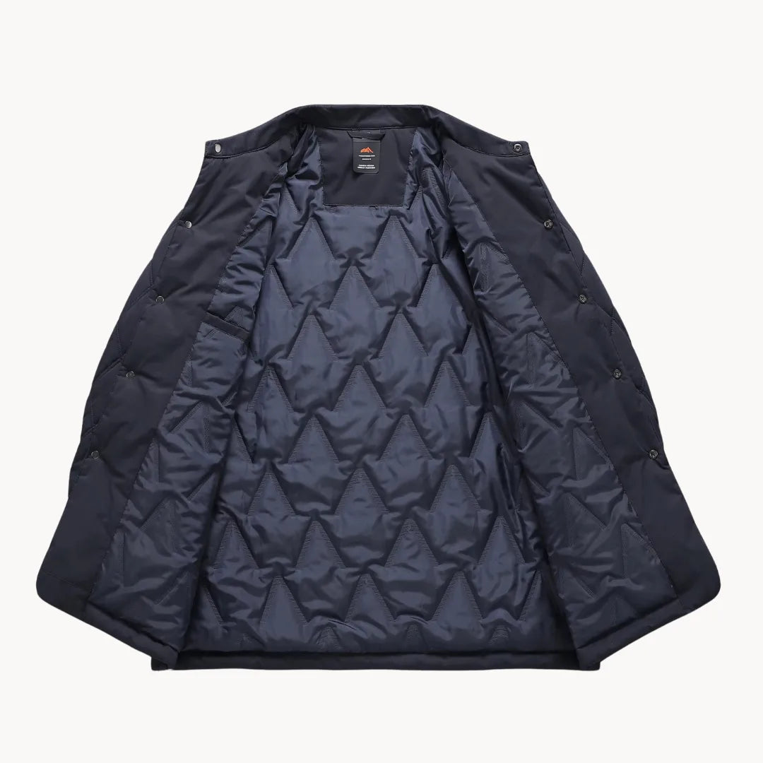 Hugo | Gequilt jas met klassieke kraag en knoopsluiting