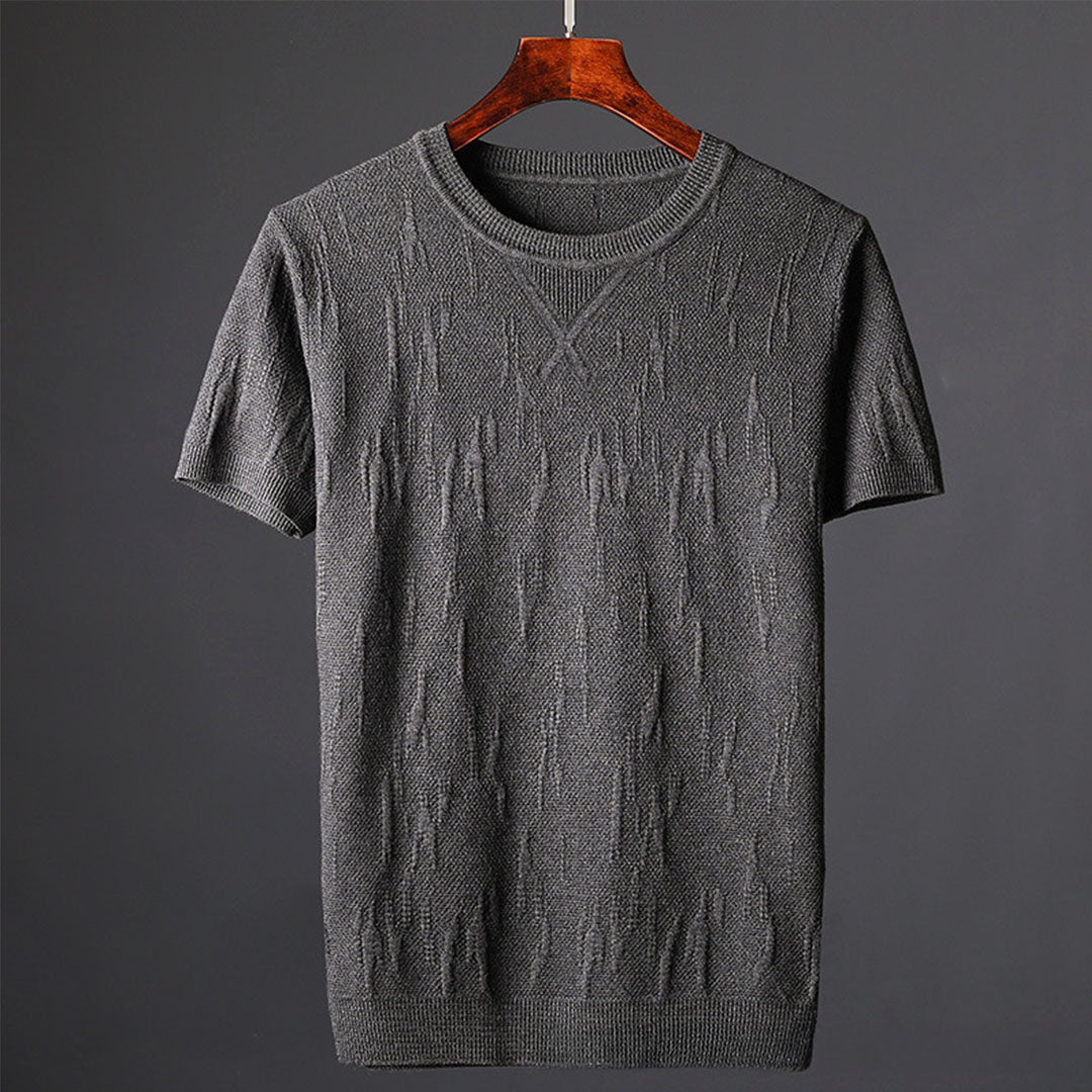 Hensu Textured Katoenen T-Shirt