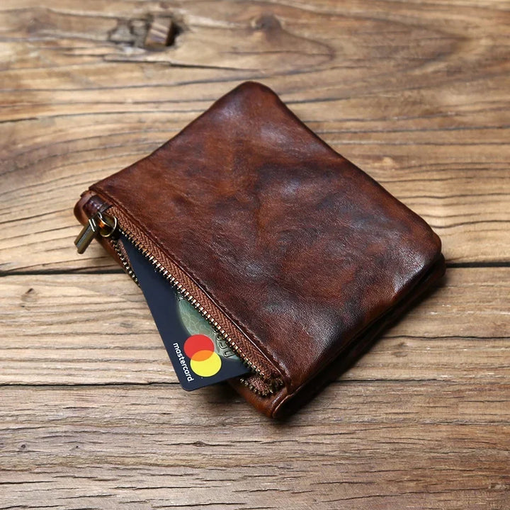 Patina Volnerf Leren Portemonnee