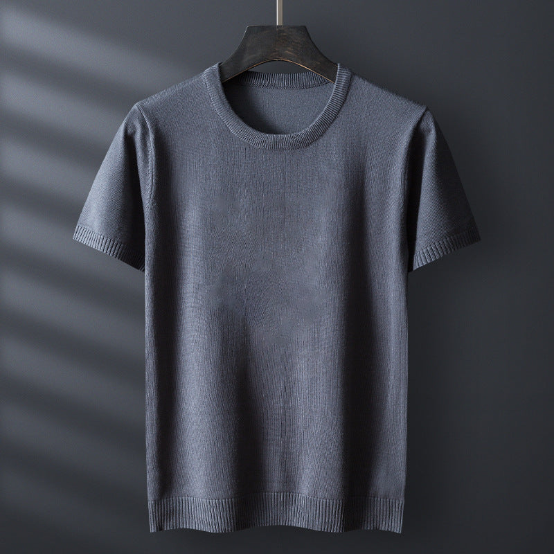 Hensu Katoenen Gebreid T-Shirt