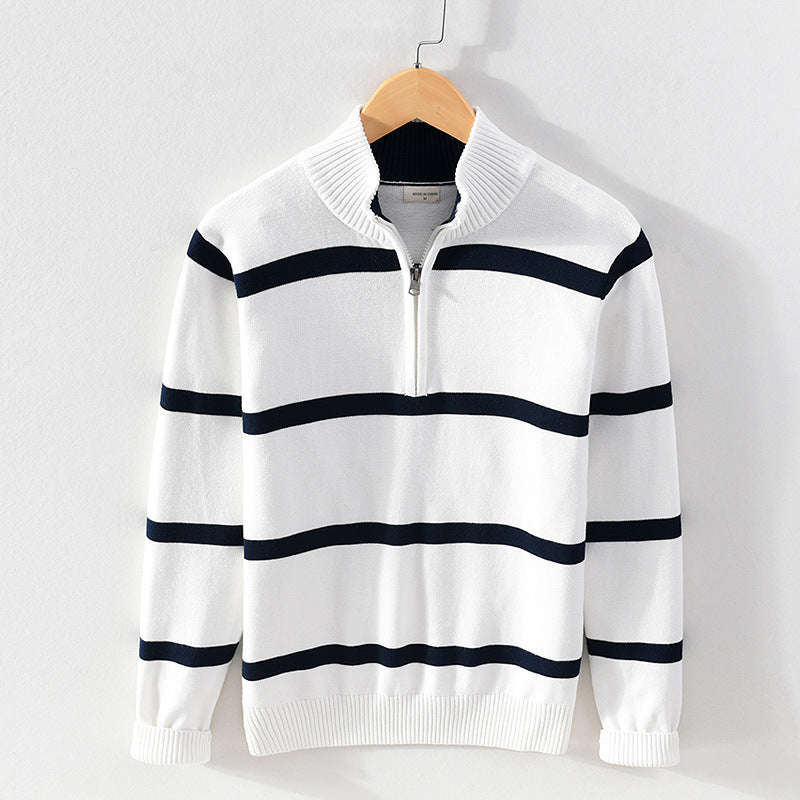 Hiro Katoenen Quarter-Zip Trui