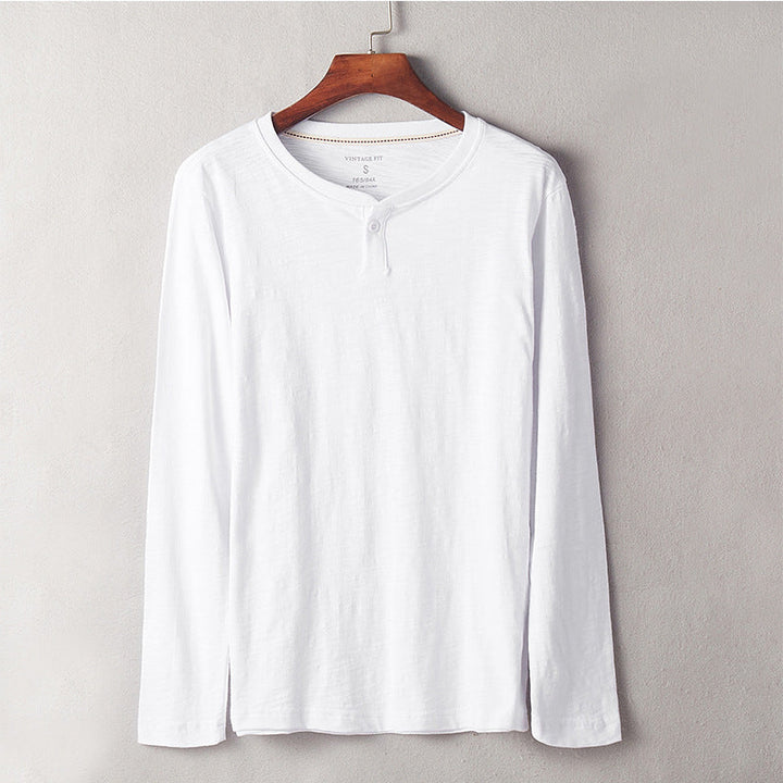 Hiro Katoenen Lange Mouwen Shirt