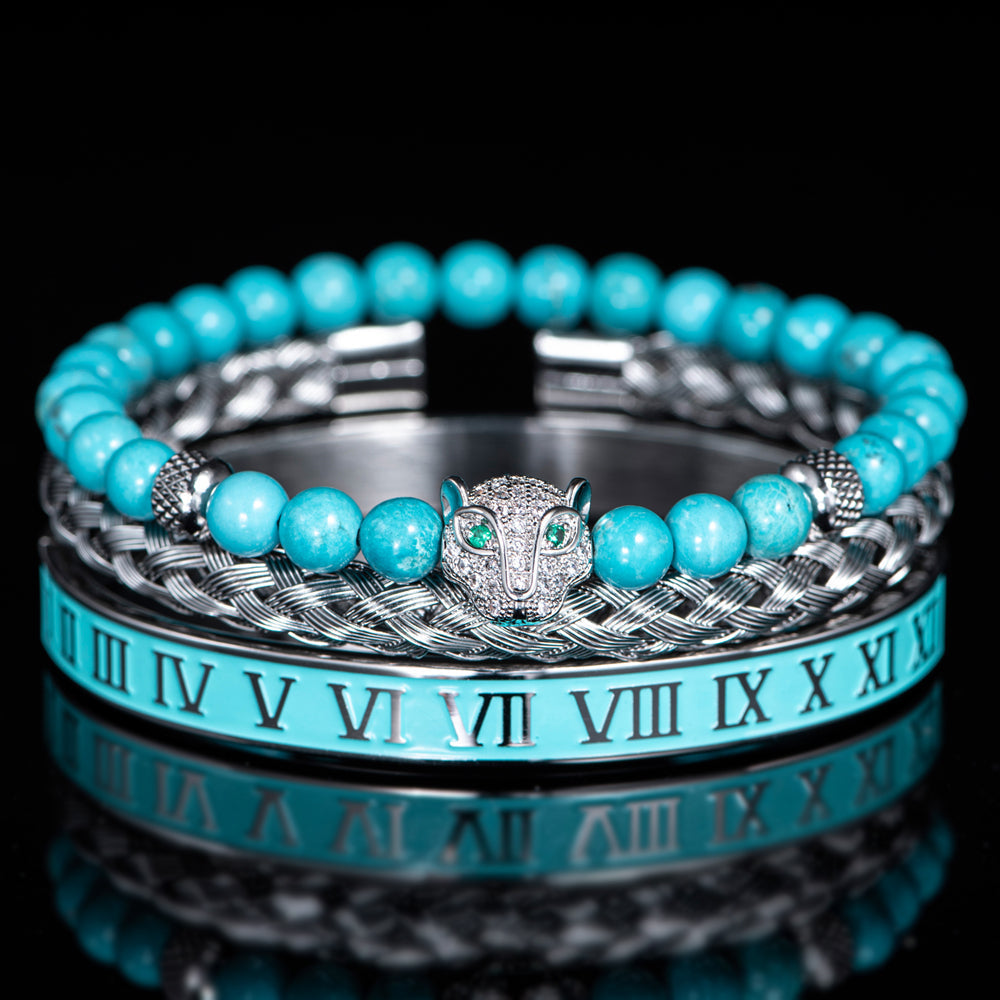 Roman Panther Drie-laags Armband Set