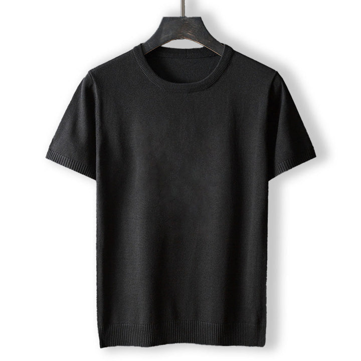 Hensu Katoenen Gebreid T-Shirt