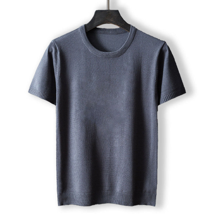 Hensu Katoenen Gebreid T-Shirt