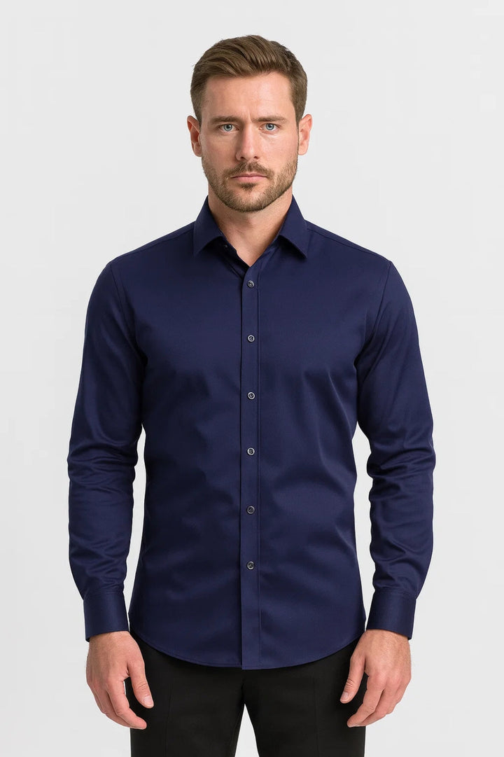 Overhemd Heren - Slim Fit met Klassieke Kraag | Zakelijk