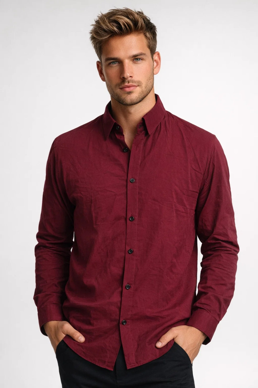 Overhemd Heren - Regular Fit Button-Down met Borstzakje | Zakelijk