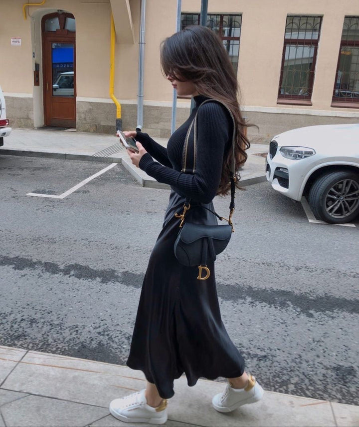 Zoë - Elegante lange satijnen maxi rok