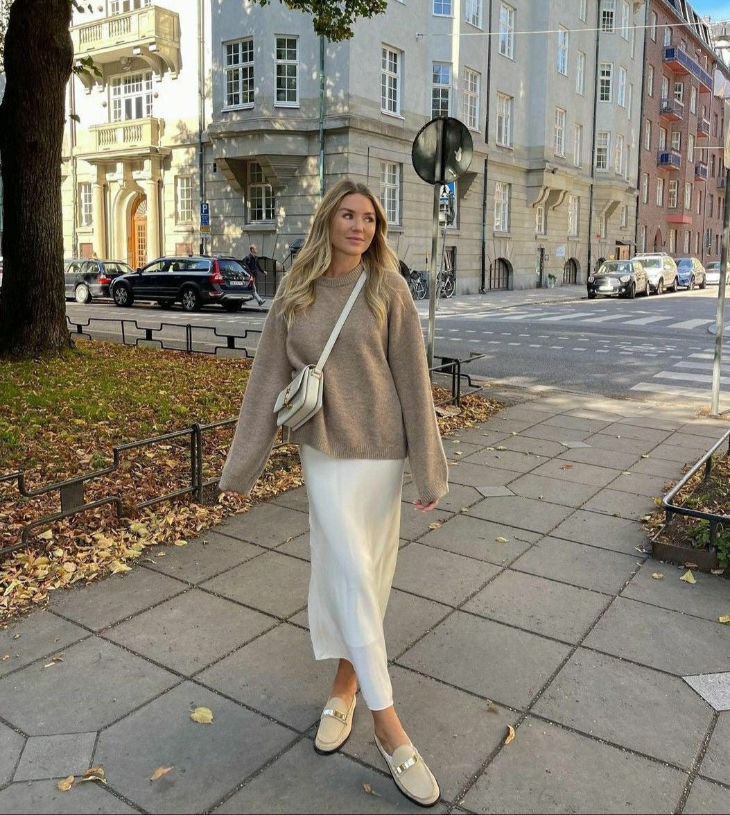 Zoë - Elegante lange satijnen maxi rok
