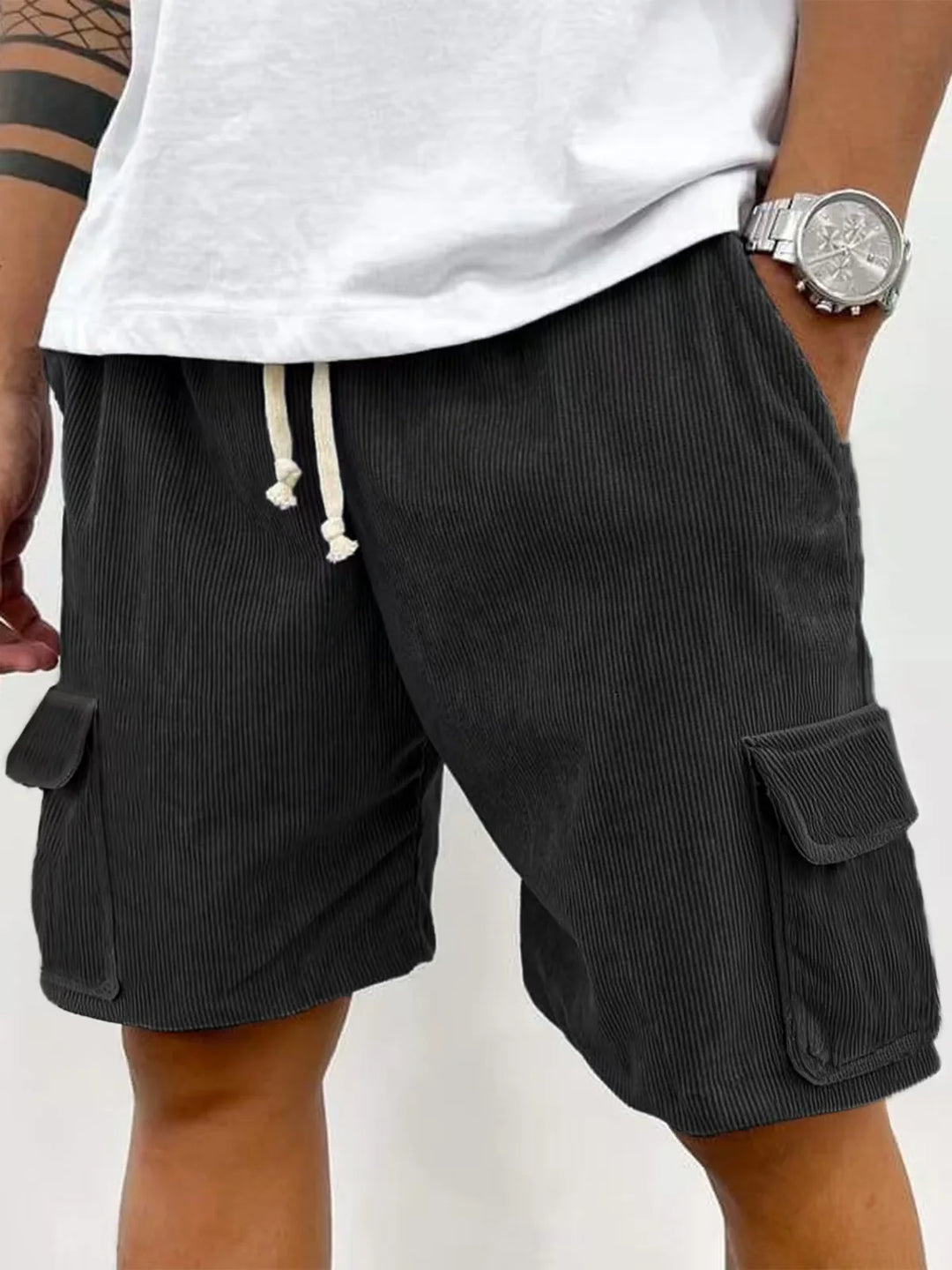 Kees | Heren Korte Broek Casual Cargo Zak Drawstring Relaxed Fit