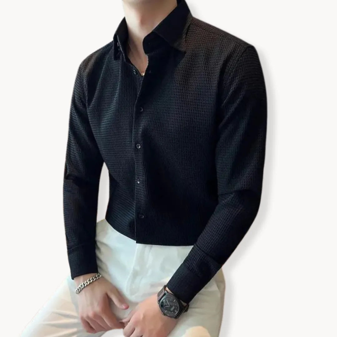 Hugo | Lang mouw overhemd met knoopsluiting en slim fit
